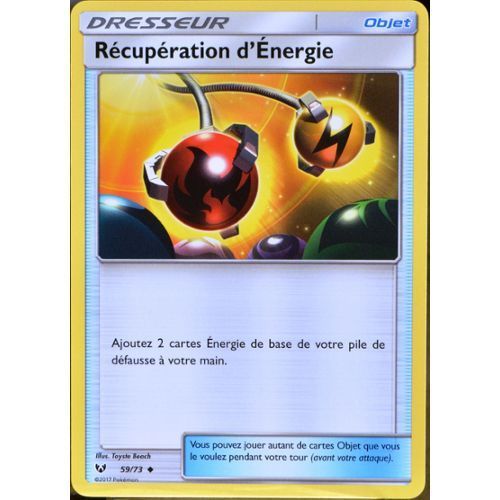 Carte Française Dresseur Récupération D'energie 59/73 De La Série Légendes Brillantes Pokemon