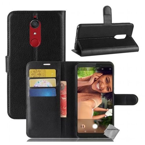 Housse Etui Coque Pochette Portefeuille Pour Wiko View Xl + Film Ecran - Noir