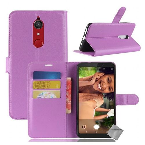 Housse Etui Coque Pochette Portefeuille Pour Wiko View Xl + Film Ecran - Mauve