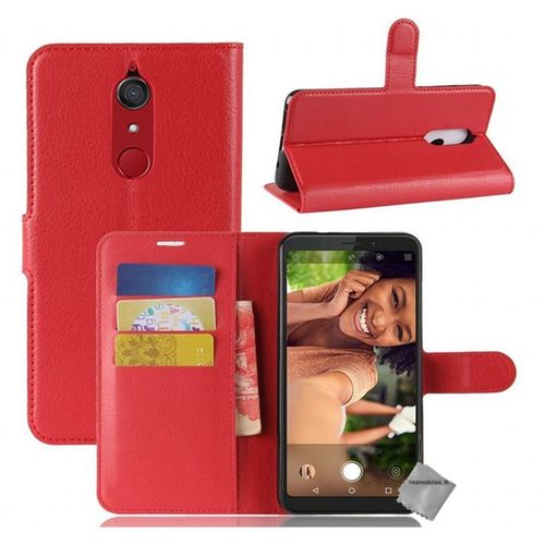 Housse Etui Coque Pochette Portefeuille Pour Wiko View Xl + Film Ecran - Rouge