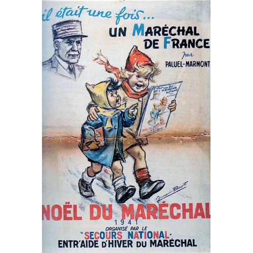 Ww2 - Photo Affiche Vichyste - Le Noël Du Maréchal