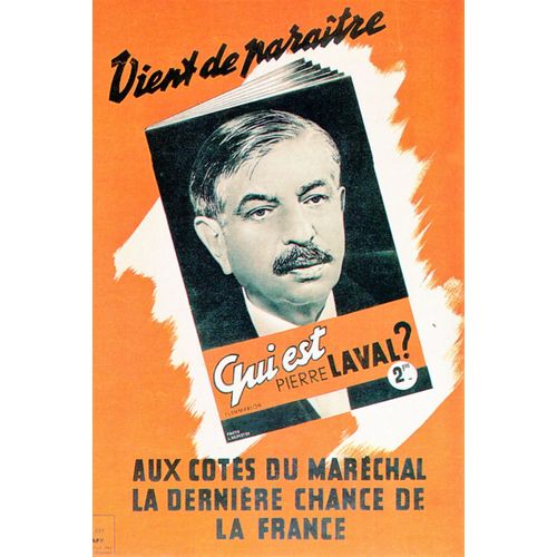 Ww2 - Photo Affiche Vichyste - Qui Est Laval?