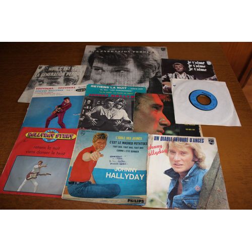 Lot Disques Johnny Halliday , Années 60/70