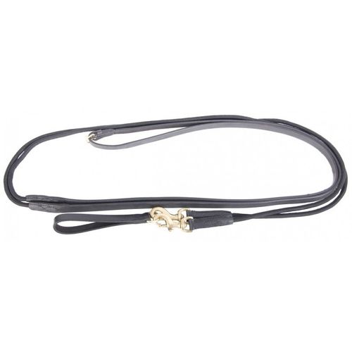 Rênes Allemandes Cuir Et Corde Noir Cheval