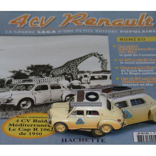 Eligor 1/43 Renault 4cv Raid Mediterrnée Le Cap Avec Son Fascicule-Eligor