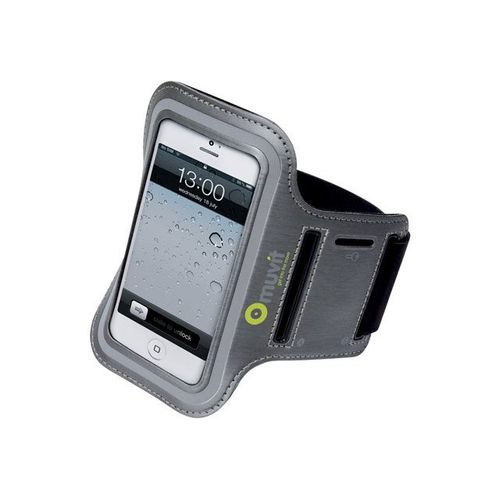 Muvit Muarm0009 - Brassard Pour Téléphone Portable - Néoprène - Gris