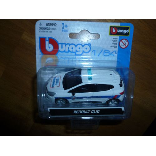 Renault Clio Police Municipale - 1/64 Ème-Bburago