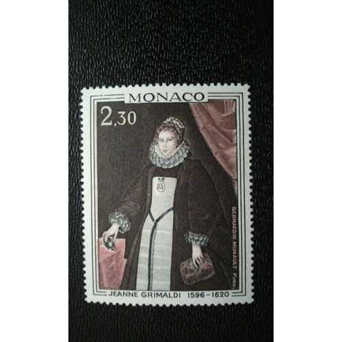 Timbre Monaco (Yt 771 ) 1968 Jeanne Grimaldi (1596-1620), Par Bernardin Mimault (1609-1673)
