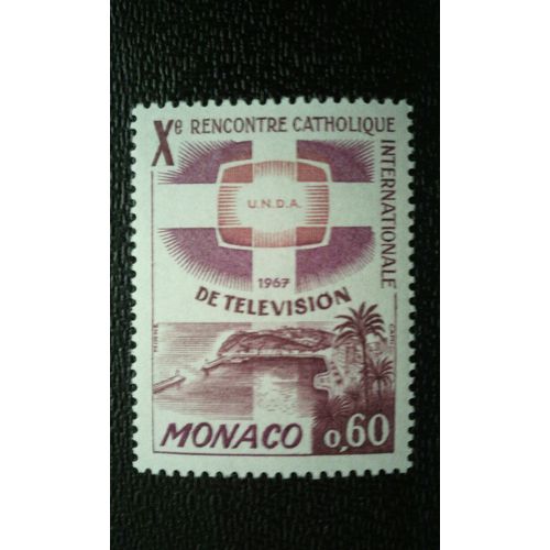 Timbre Monaco (Yt 706 ) 1966 Emblème Unda Sur La Côte Monégasque