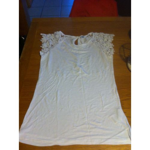 T-Shirt Pimkie T S Blanc Très Bon État