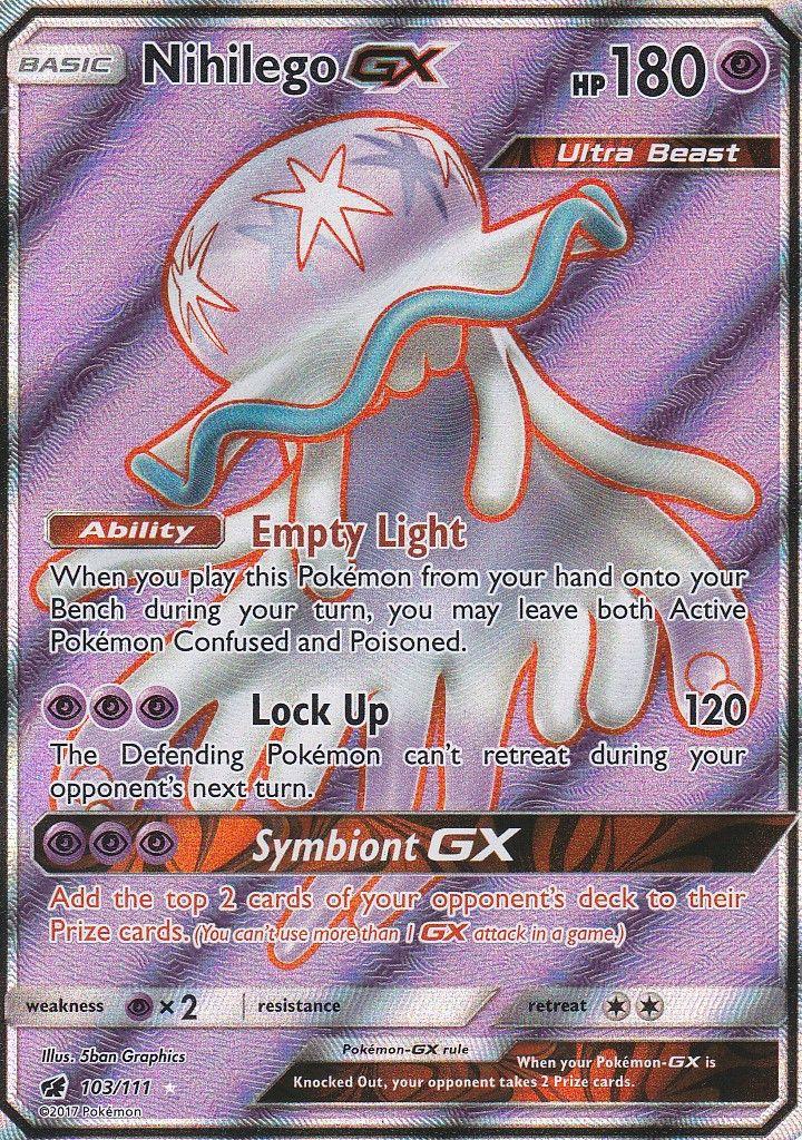  Pokemon Nihilego-GX - 103/111 - Full Art Ultra Rare