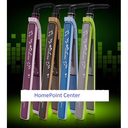 Professionnel Lisseur Cheveux Secs/Mouillés Plaques Ceramique Vert -Pritech