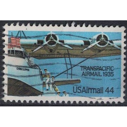 Etats Unis 1985 Oblitéré Used Hydravion Martin M 130 China Clipper Transpacific Airmail Su