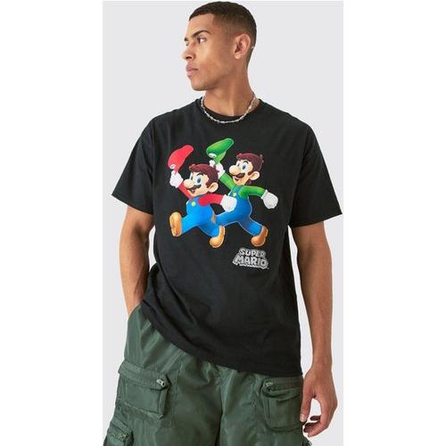 Oversized Super Mario License T-Shirt Homme - Noir - S, Noir