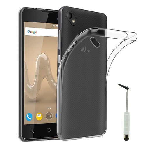 Coque Silicone Pour Wiko Sunny 2 Plus 5.0" Gel Ultraslim Et Ajustement Parfait - Transparent + Mini Stylet