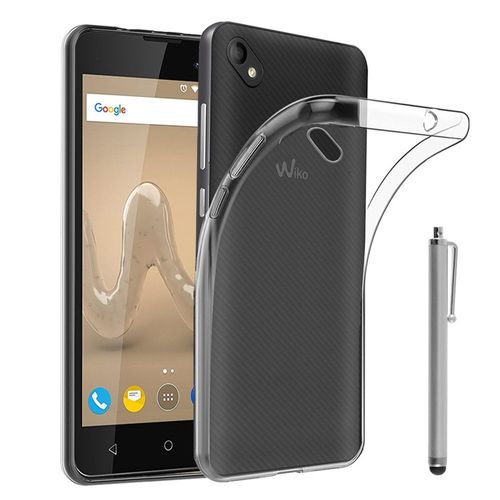 Coque Silicone Pour Wiko Sunny 2 Plus 5.0" Gel Ultraslim Et Ajustement Parfait - Transparent + Stylet