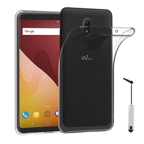 Coque Silicone Pour Wiko View Prime 4g 5.7" Gel Ultraslim Et Ajustement Parfait - Transparent + Mini Stylet