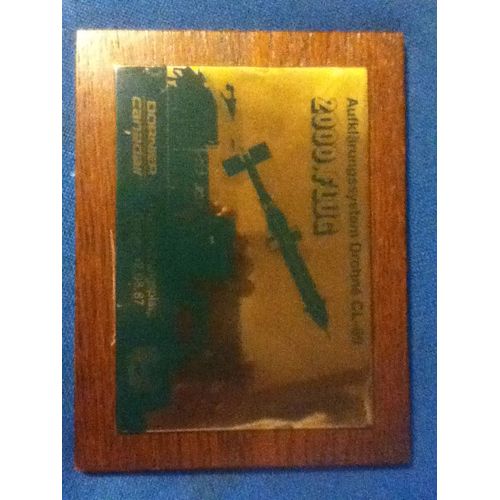 Plaque Drone C L -89 Bergen 12.08.87