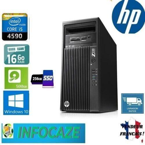 HP WORKSTATION Z230 INTEL CORE i5-4590 - 3.30 Ghz - Ram 16 Go - SSD 256 Go + HDD 500 Go