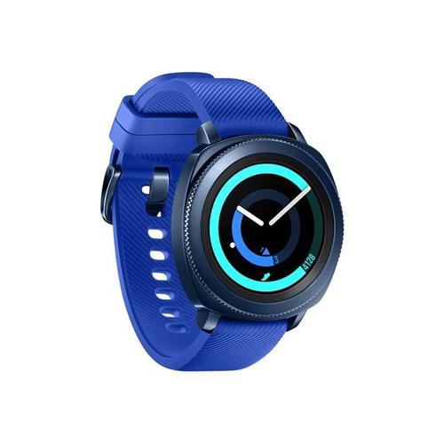 Samsung Gear Sport Sm-R600 - 43 Mm - Bleu - Montre Connectée Avec Bracelet - Silicone - Bleu - Taille Du Bracelet : L - Affichage 1.2" - 4 Go - Wi-Fi, Nfc, Bluetooth - 67 G