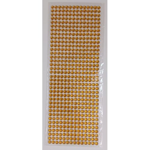Strass Autocollant Jaune En Forme De Mini Frise