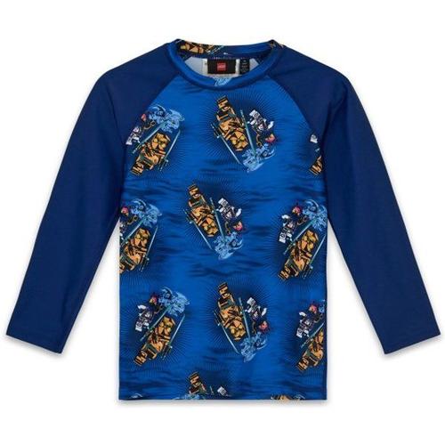 Lego Kid's Aris 303 Swim T-Shirt L/S Lycra Taille 110, Bleu