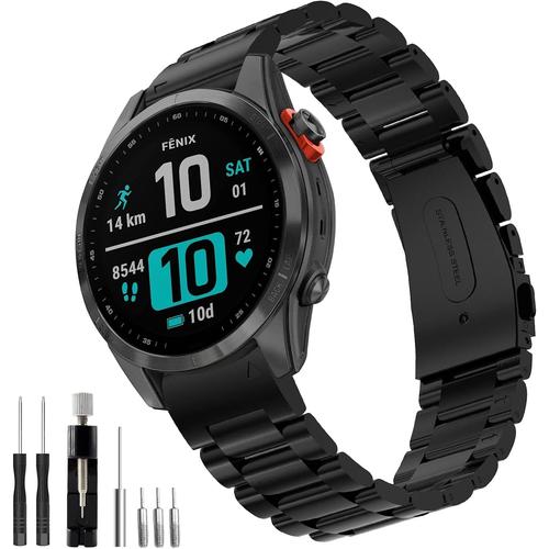 Métal Fenix 7s Bracelet, 20mm Acier Inoxydable Bande Remplacement Bracelet Pour Fenix 5s/Fenix 5s Plus/Fenix 6s/Fenix 6s Pro/Fenix 7s/Fenix 7s Solar/Fenix 7s Sapphire Solar/Descent Mk 2s