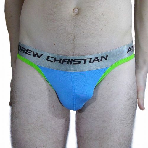 Andrew Christian - Jockstrap / String Show-It Jock Thonk Bleu Taille M