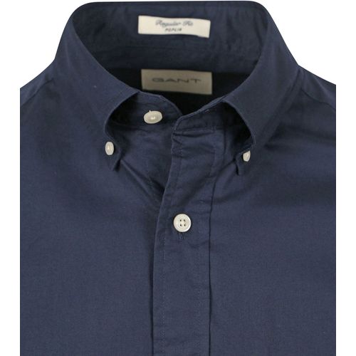 Gant Chemise Casual Poplin Marine Bleu Bleu Foncé Taille S