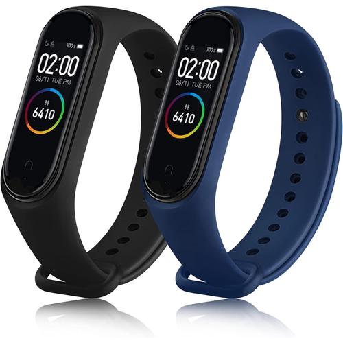 2 Pcs Bracelet Pour Xiaomi Mi Band 4/, Bracelet Silicone Souple Respirant Coloré Pour Xiaomi Mi Band 3 (1pack)