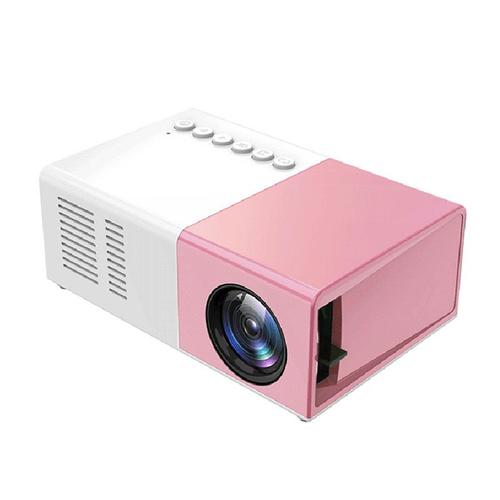 J9pro Mini projecteur YG300 Home Cinéma Jeux Beamer vidéo lecteur multimédia pour Apple téléphone Android 1080p via HD port Smart TV - Pink