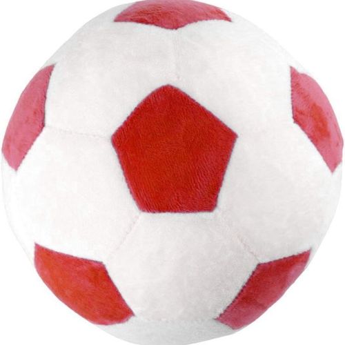 Coussin De Football Doux En Peluche De Football, Oreiller En Forme De Football Rouge 23x23cm Klb