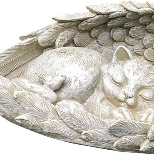 Statue D'animal Chien Chat Ange Figure Tombe Décoration Tombe Klb