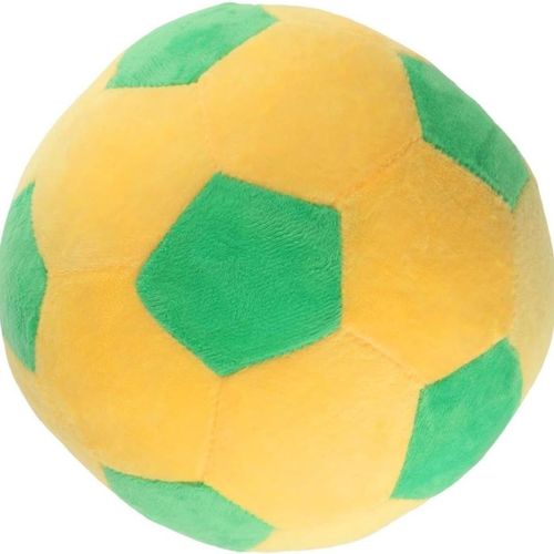 Coussin De Football Doux En Peluche De Football, Oreiller Jaune En Forme De Football, 23x23cm Klb