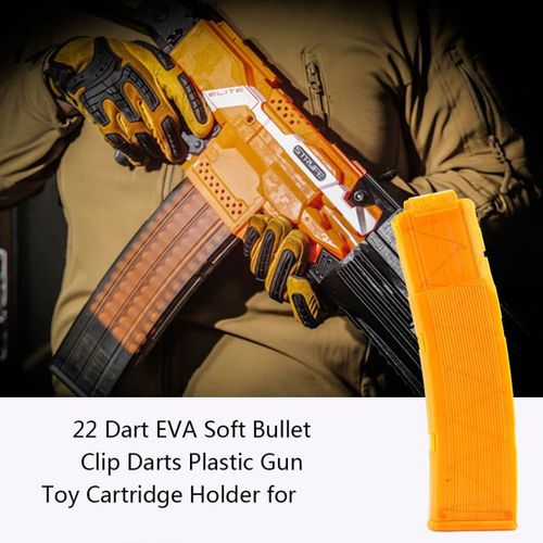 Jouet De Pistolet En Plastique De Fléchettes De Clip De Balle Molle D'eva De 22 Fléchettes Klb