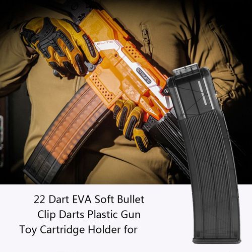 Jouet De Pistolet En Plastique De Fléchettes De Clip De Balle Molle D'eva De 22 Fléchettes Klb