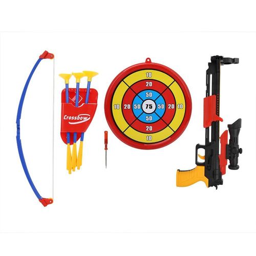Jouet De Tir À L'arc, Arbalète, Flèches D'aspiration, Ensemble De Cibles Pour Enfants Klb