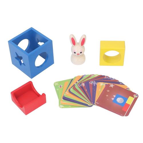 Boîte En Bois Pour Bébé, Jouet Lapin, Modèle Éducatif Pour Tout-Petits Klb