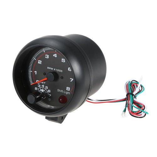 Petit Compte Tours 3,5 Tout Noir Avec Shift Light 4 6 8 Cylindres