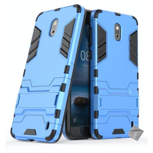 Housse Etui Coque Rigide Anti Choc Pour Nokia 2 + Film Ecran - Bleu Clair