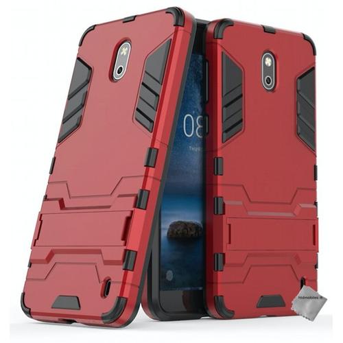 Housse Etui Coque Rigide Anti Choc Pour Nokia 2 + Verre Trempe - Rouge