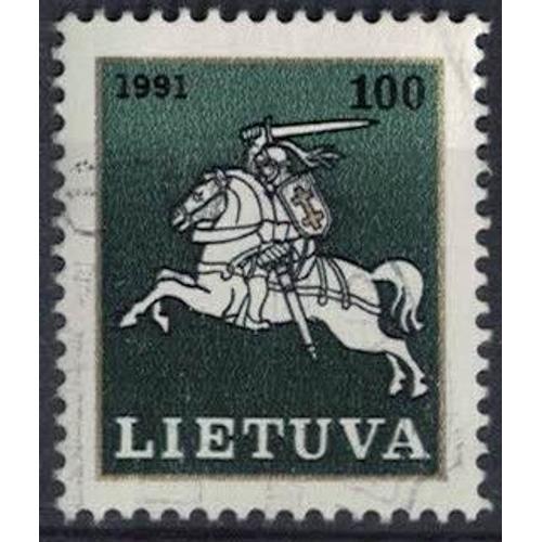 Lituanie 1991 Oblitéré Used Coat Of Arms Blason Chevalier Vytis Su