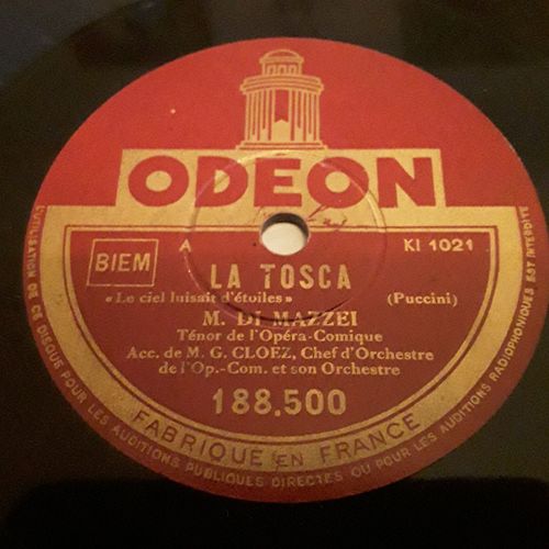 La Tosca/Le Ciel Luisait D'etoiles::O Douces Mains Chante Par M. Di Mazzei Accomp.  De   M.G. Cloez