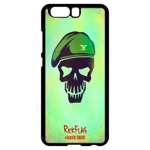 Coque Pour Smartphone - Tete Militaire - Compatible Avec Huawei P10 - Plastique - Bord Noir