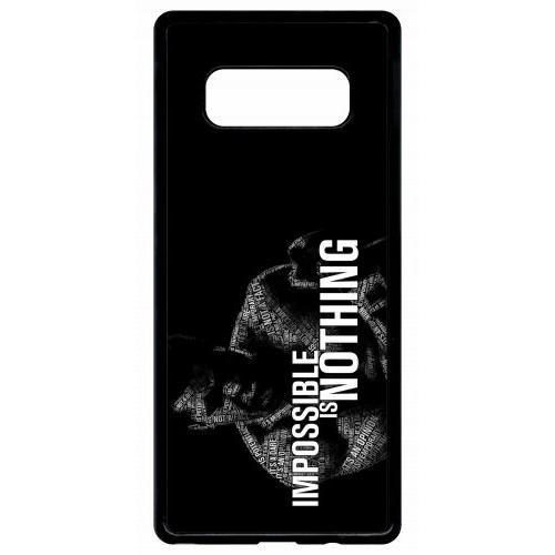Coque Pour Smartphone - Muhammad Ali Impossibleisnothing - Compatible Avec Samsung Galaxy Note 8.0 - Plastique - Bord Noir