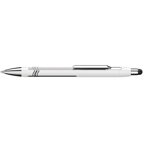 Schneider Stylo À Bille Epsilon Touch Blanc-Argent Pte Extra Large Bleu