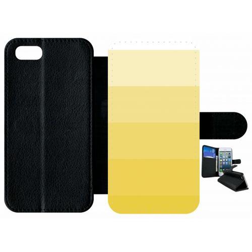 Etui A Rabat - Degrad Jaune - Compatible Avec Apple Iphone 8 - Plastique - Bord Noir