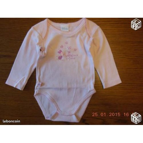 Body À M Longues Fille - Disney - T 12 Mois