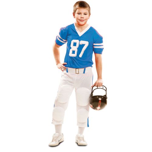 Déguisement Joueur De Football Américain Bleu Garçon 10 À 12 Ans