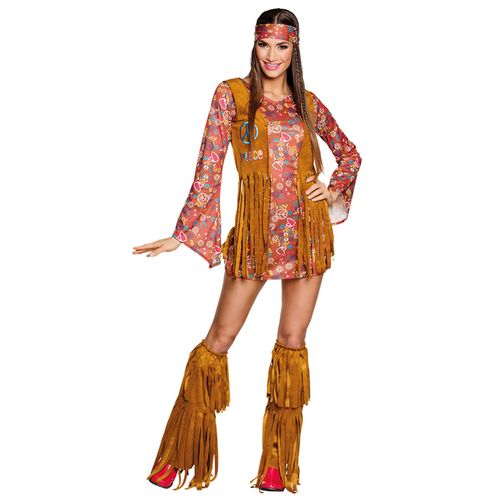 Déguisement Hippie Peace À Franges Femme Xl